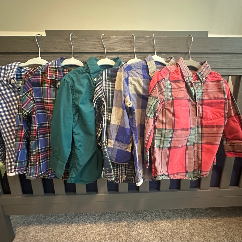 Bundle of 6 Crewcuts Button down shirts, 2T